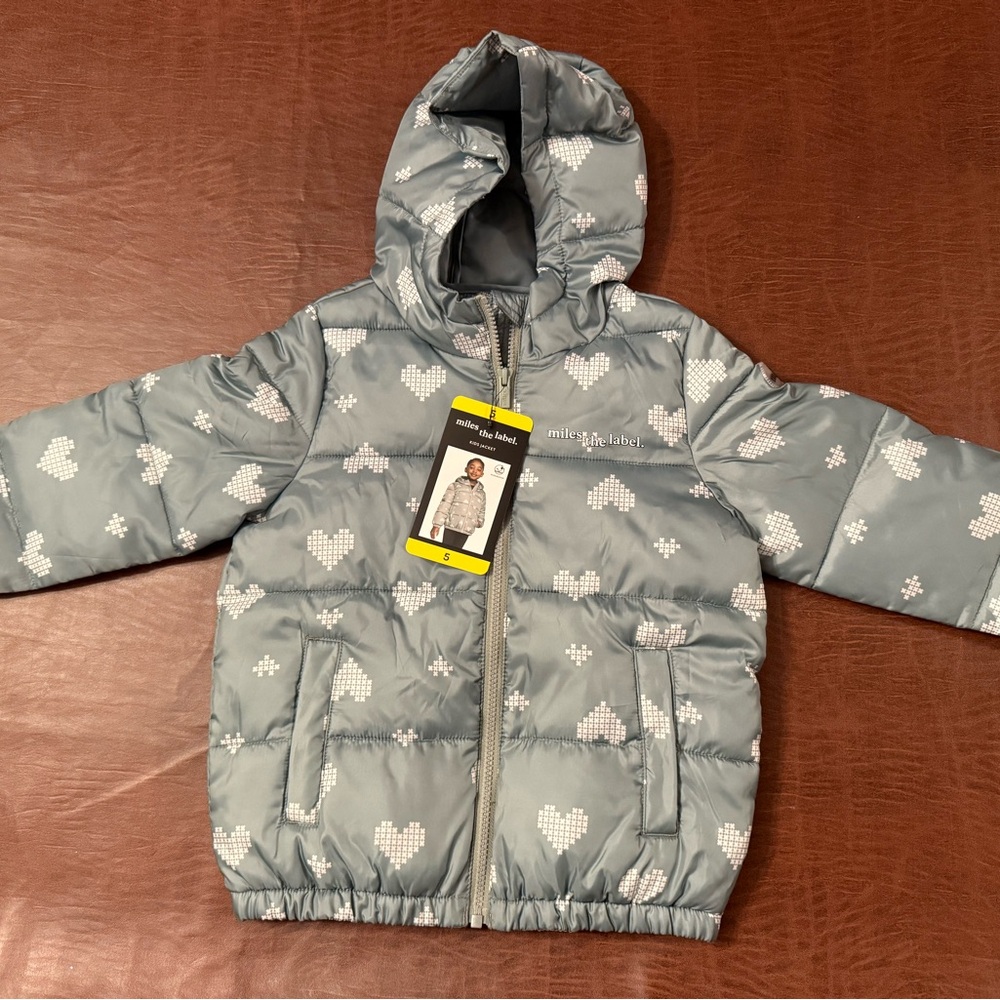 Miles the Label Heart Puffer Jacket